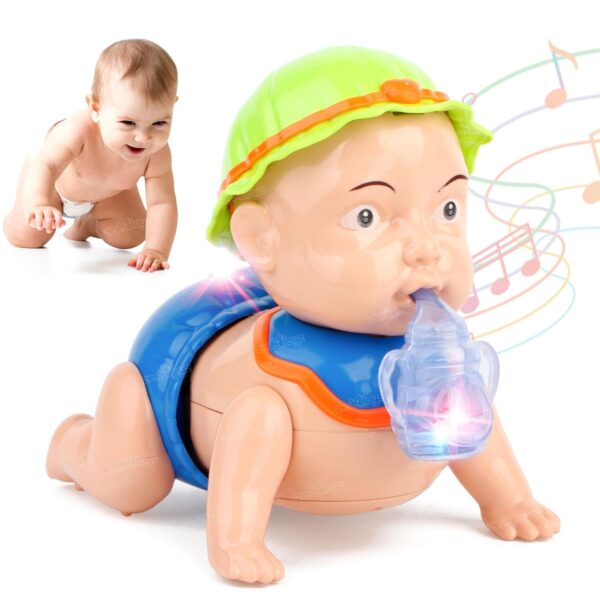 Musical Baby Crawling Toy for Kids with LED Lights