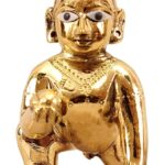 vrindavan laddu Gopal Idol Murti Pure Metal Bal Gopal for Home mandir Thakur Ji Ladoo Gopal (Size 0)